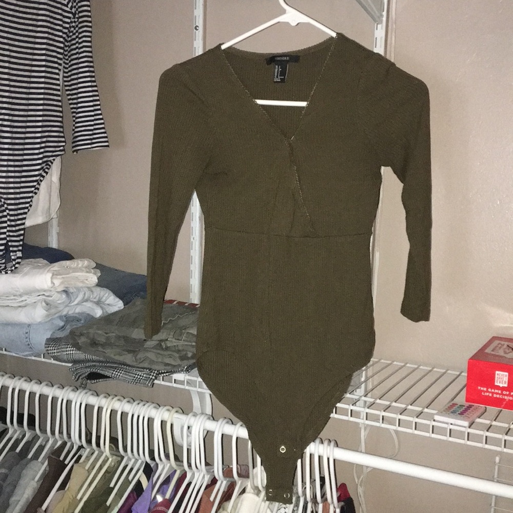Olive green body suit